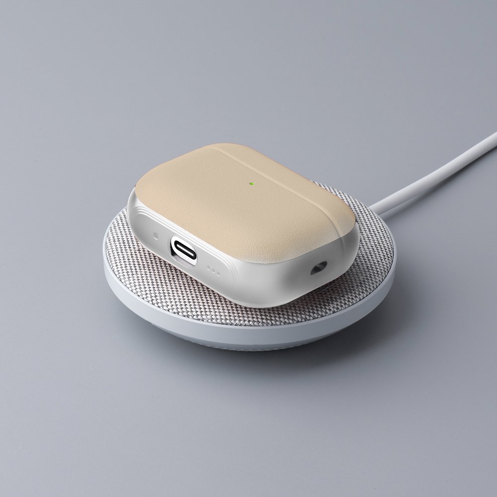 Apple AirPods Pro 3 Uyumlu Kılıf M-Safe Şarj Özellikli Mutural Poying Serisi Deri Tasarımlı Kapak - 4