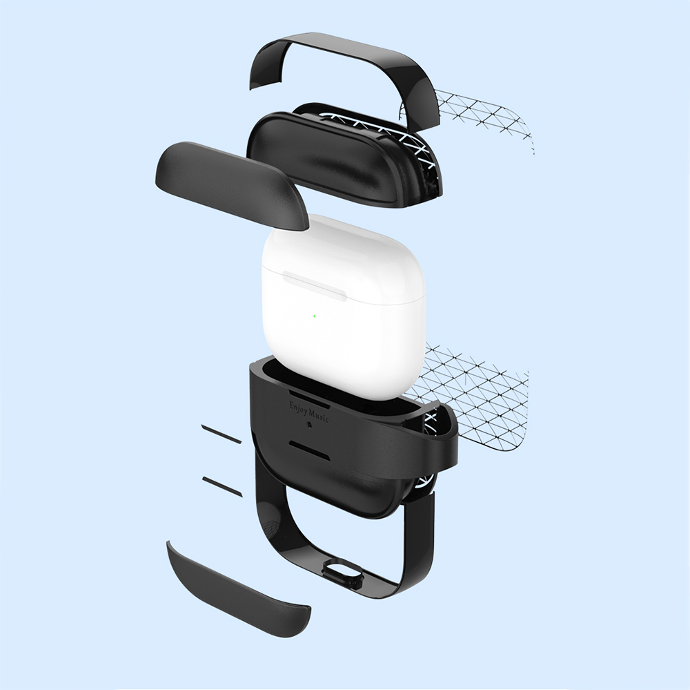 Apple AirPods 3. Nesil Kılıf M-Safe Şarj Özellikli Mutural Meiwo Serisi Kapak - 1