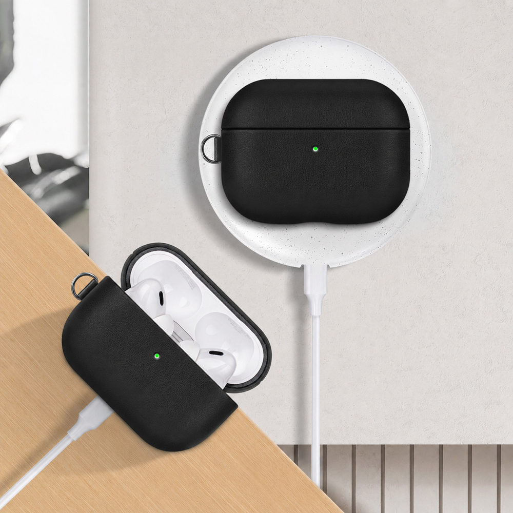 Apple AirPods Pro 3 Uyumlu Kılıf M-Safe Şarj Özellikli Mutural Yahu Serisi Deri Tasarımlı Kapak - 2