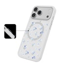 Apple iPhone 17 Pro Uyumlu Kılıf M-safe Şarj Özellikli Çiçek Tasarımlı Mutural Flower Serisi Kapak - 4