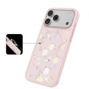 Apple iPhone 17 Pro Uyumlu Kılıf M-safe Şarj Özellikli Çiçek Tasarımlı Mutural Flower Serisi Kapak - 4