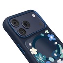 Apple iPhone 17 Pro Uyumlu Kılıf M-safe Şarj Özellikli Çiçek Tasarımlı Mutural Flower Serisi Kapak - 6