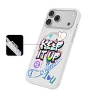 Apple iPhone 17 Pro Uyumlu Kılıf M-safe Şarj Özellikli 3D Baskılı Tasarım Mutural Graffiti Serisi Kapak - 7