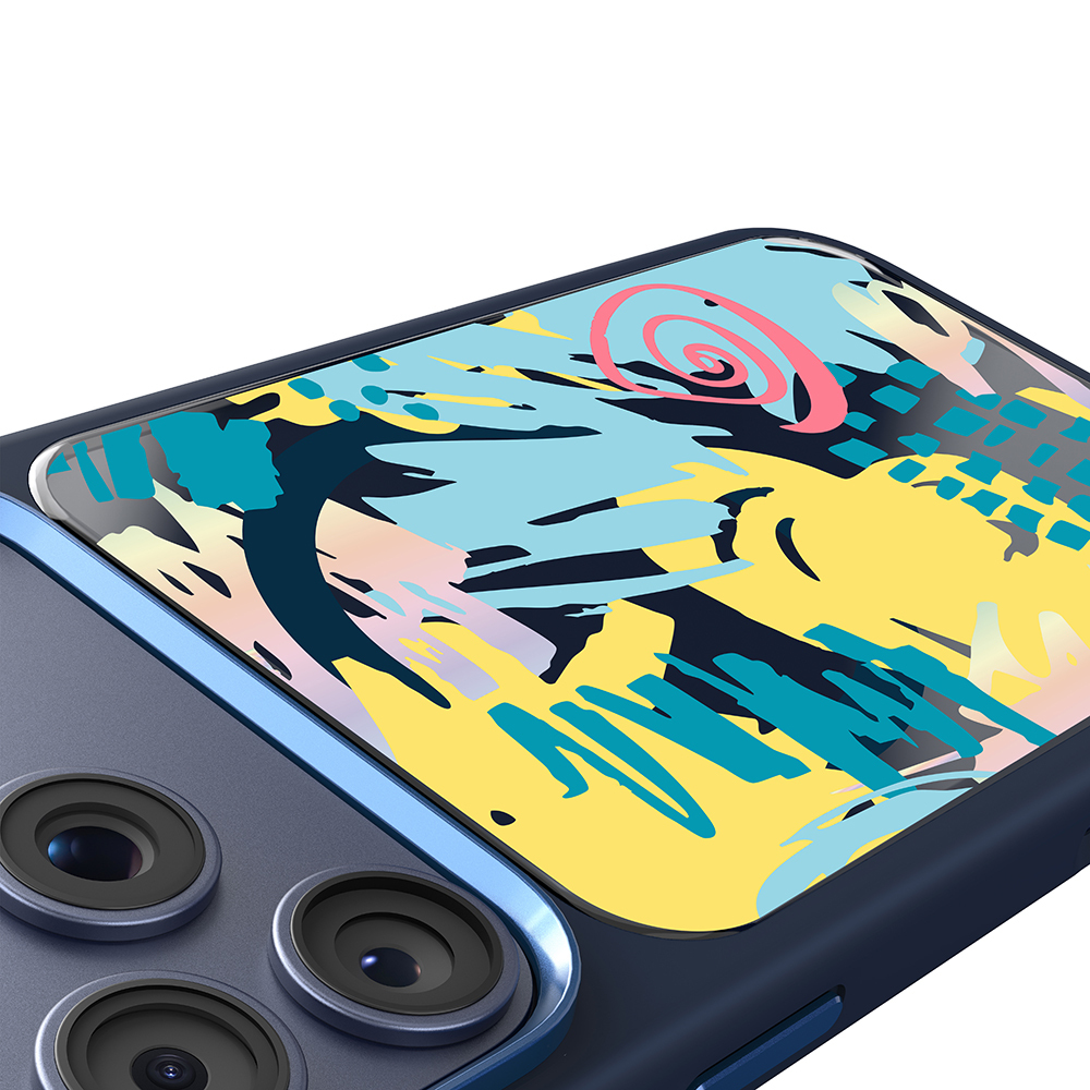 Apple iPhone 17 Pro Uyumlu Kılıf M-safe Şarj Özellikli 3D Baskılı Tasarım Mutural Graffiti Serisi Kapak - 5