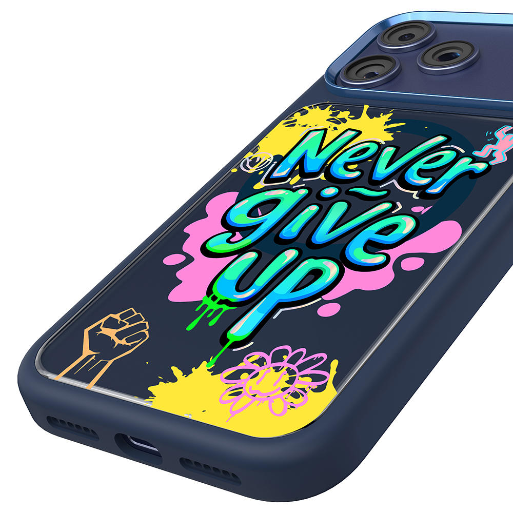 Apple iPhone 17 Pro Uyumlu Kılıf M-safe Şarj Özellikli 3D Baskılı Tasarım Mutural Graffiti Serisi Kapak - 2