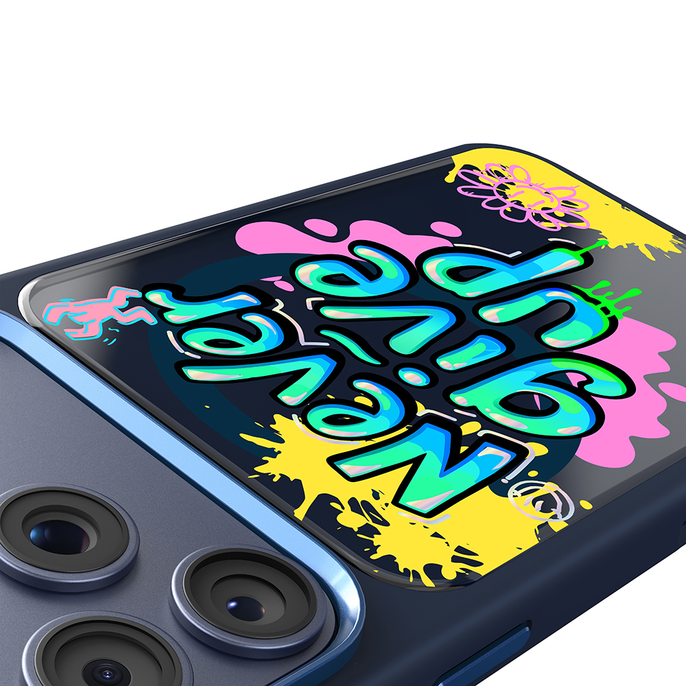 Apple iPhone 17 Pro Uyumlu Kılıf M-safe Şarj Özellikli 3D Baskılı Tasarım Mutural Graffiti Serisi Kapak - 4