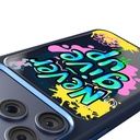 Apple iPhone 17 Pro Uyumlu Kılıf M-safe Şarj Özellikli 3D Baskılı Tasarım Mutural Graffiti Serisi Kapak - 4