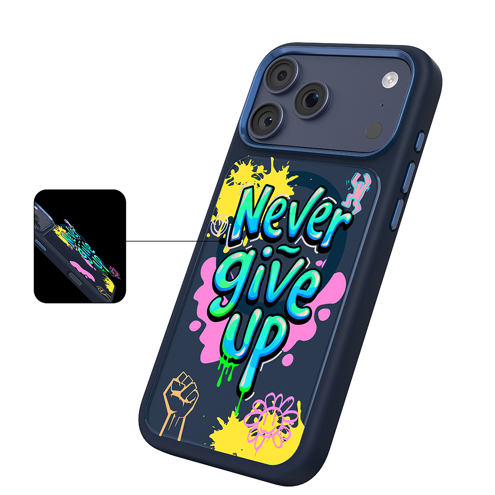 Apple iPhone 17 Pro Uyumlu Kılıf M-safe Şarj Özellikli 3D Baskılı Tasarım Mutural Graffiti Serisi Kapak - 7