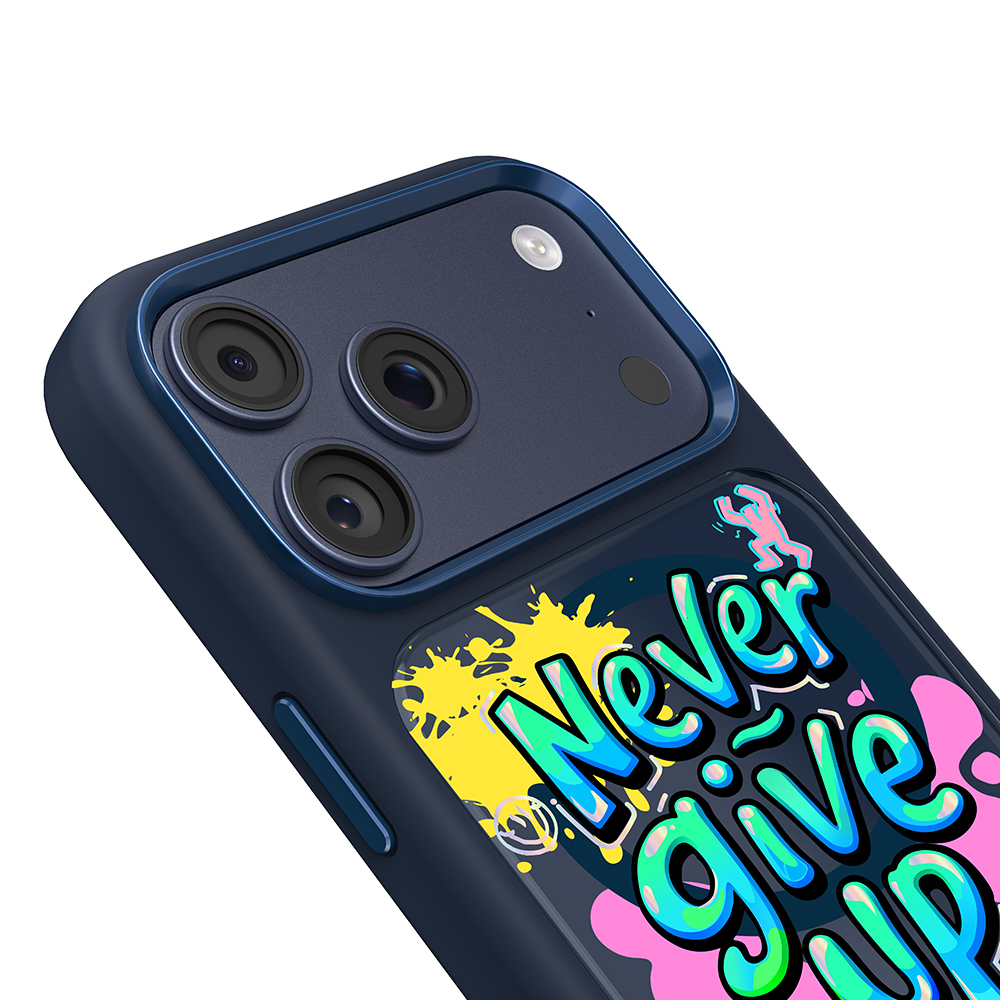 Apple iPhone 17 Pro Max Uyumlu Kılıf M-safe Şarj Özellikli 3D Baskılı Tasarım Mutural Graffiti Serisi Kapak - 3