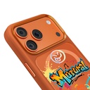 Apple iPhone 17 Pro Max Uyumlu Kılıf M-safe Şarj Özellikli 3D Baskılı Tasarım Mutural Graffiti Serisi Kapak - 3