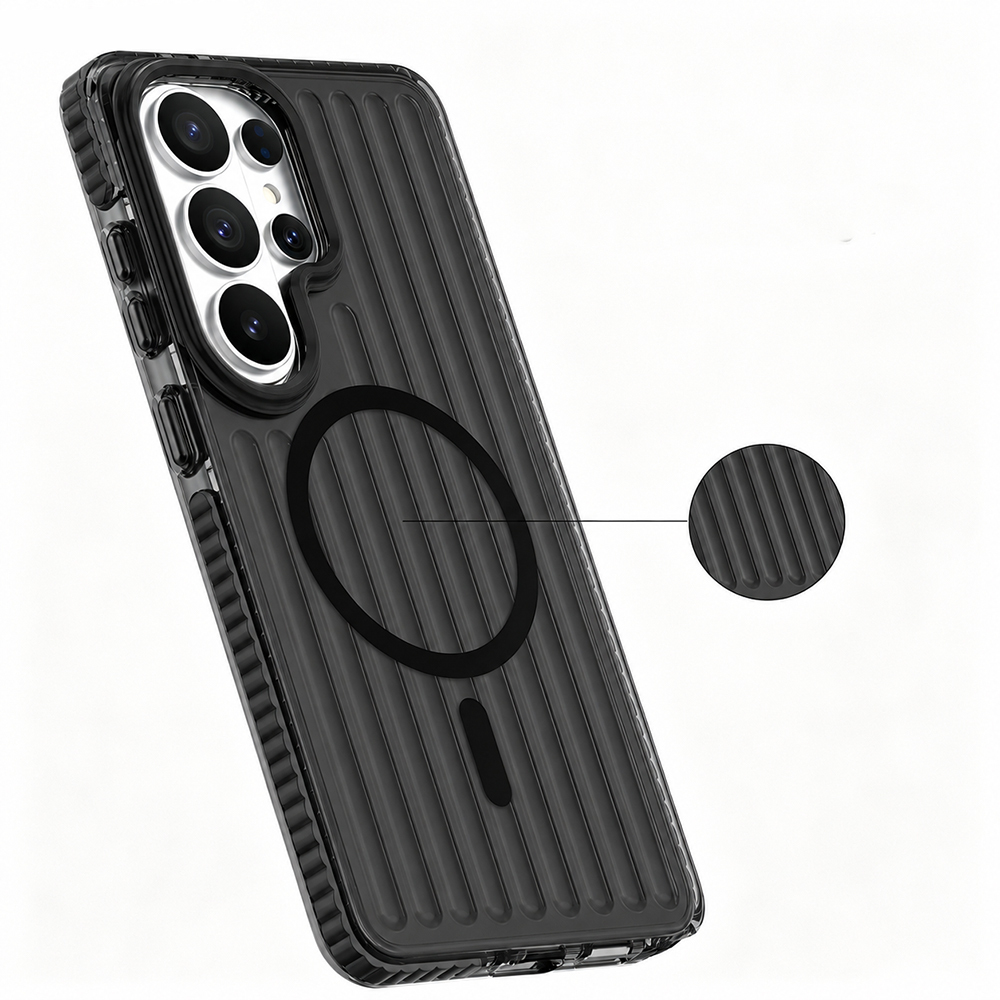Samsung Galaxy S26 Ultra Uyumlu Kılıf M-safe Şarj Özellikli Oyuklu Tasarım Mutural Luggage Serisi Kapak - 3