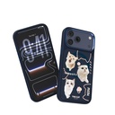Apple iPhone 17 Pro Uyumlu Kılıf M-safe Şarj Özellikli 3D Baskılı Tasarım Mutural The Cat Serisi Kapak - 3