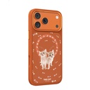 Apple iPhone 17 Pro Max Uyumlu Kılıf M-safe Şarj Özellikli 3D Baskılı Tasarım Mutural The Cat Serisi Kapak - 6