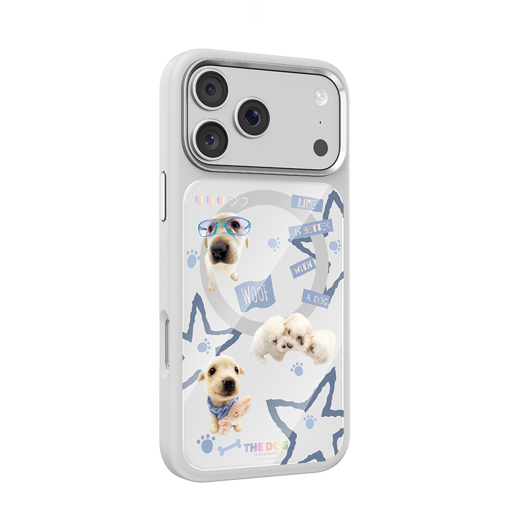 Apple iPhone 17 Pro Max Uyumlu Kılıf M-safe Şarj Özellikli 3D Baskılı Tasarım Mutural The Dog Serisi Kapak - 1