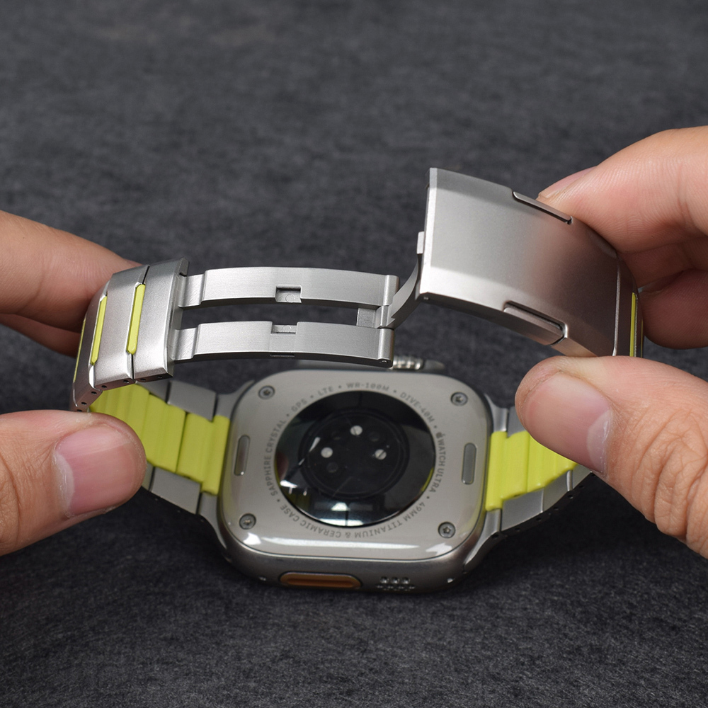 Apple Watch 42mm Uyumlu Zore KRD-155 Metal Silikon Kordon - 1