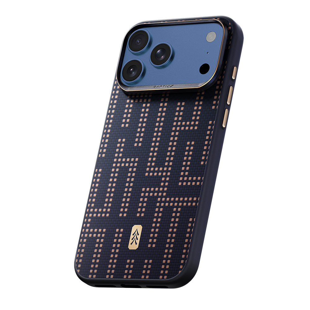 Apple iPhone 17 Pro Uyumlu Kılıf M-safe Şarj Özellikli Raptic Aramid Dual Grid Serisi Kapak - 1