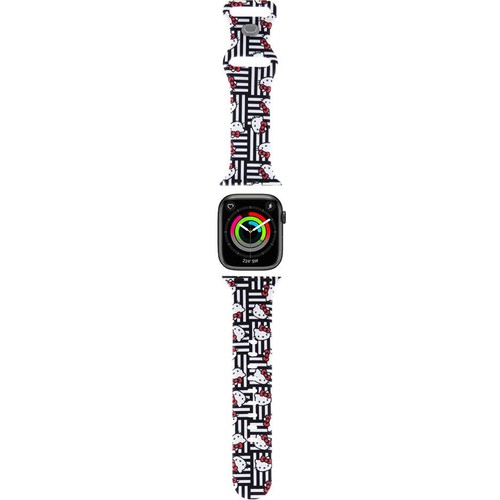 Apple Watch 40mm Uyumlu Hello Kitty Orjinal Lisanslı Çizgiler & Kitty Silikon Kordon