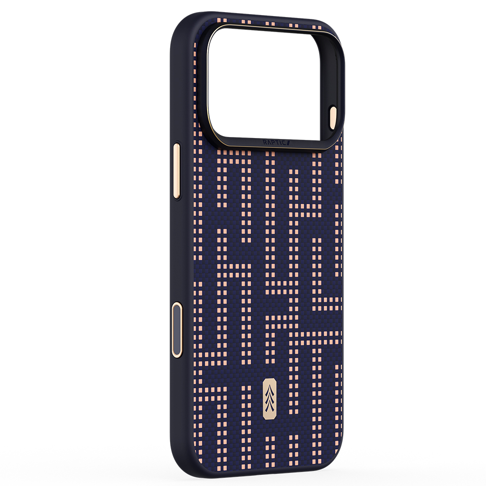 Apple iPhone 17 Pro Uyumlu Kılıf M-safe Şarj Özellikli Raptic Aramid Dual Grid Serisi Kapak - 6