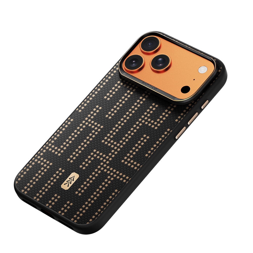 Apple iPhone 17 Pro Uyumlu Kılıf M-safe Şarj Özellikli Raptic Aramid Dual Grid Serisi Kapak - 4