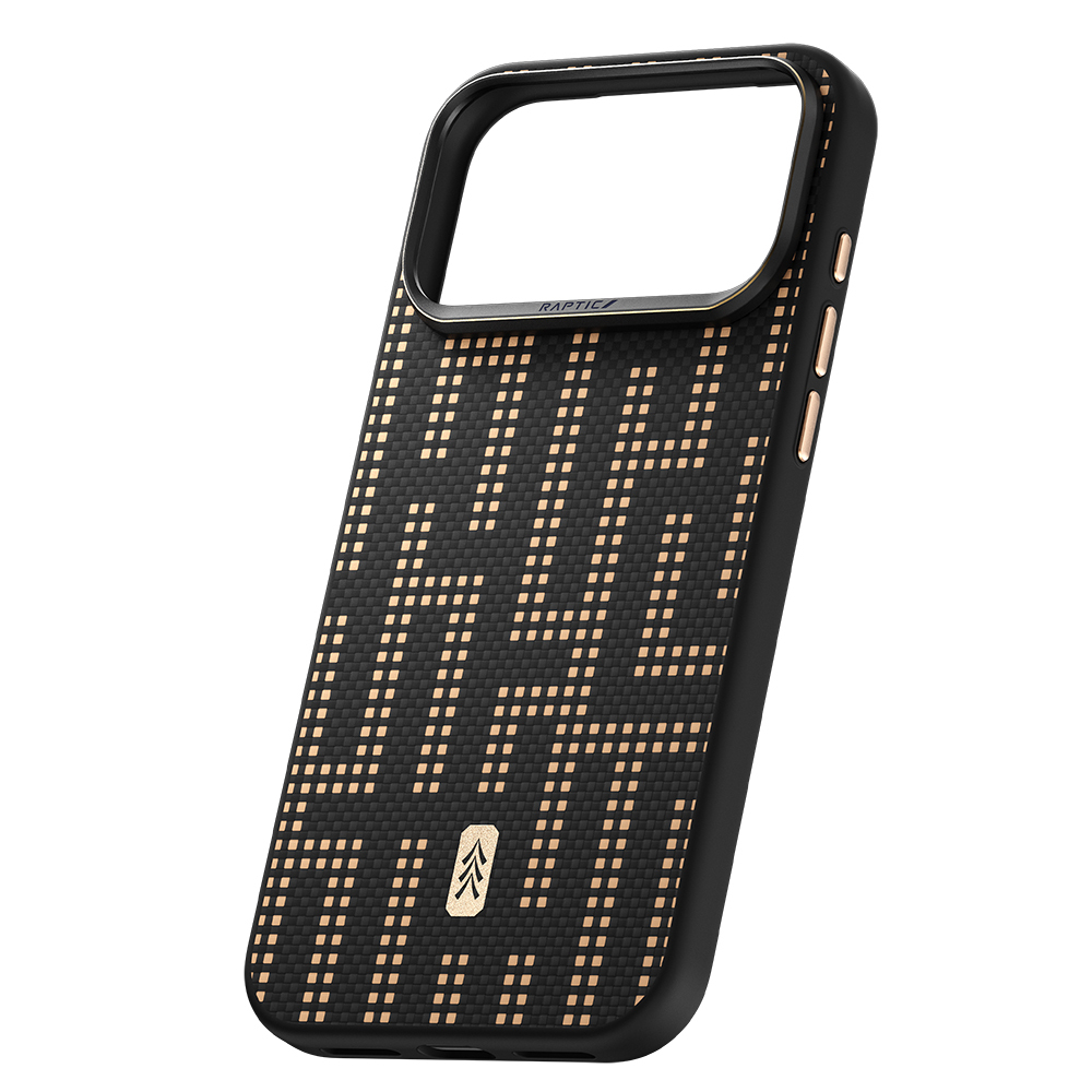 Apple iPhone 17 Pro Uyumlu Kılıf M-safe Şarj Özellikli Raptic Aramid Dual Grid Serisi Kapak - 6