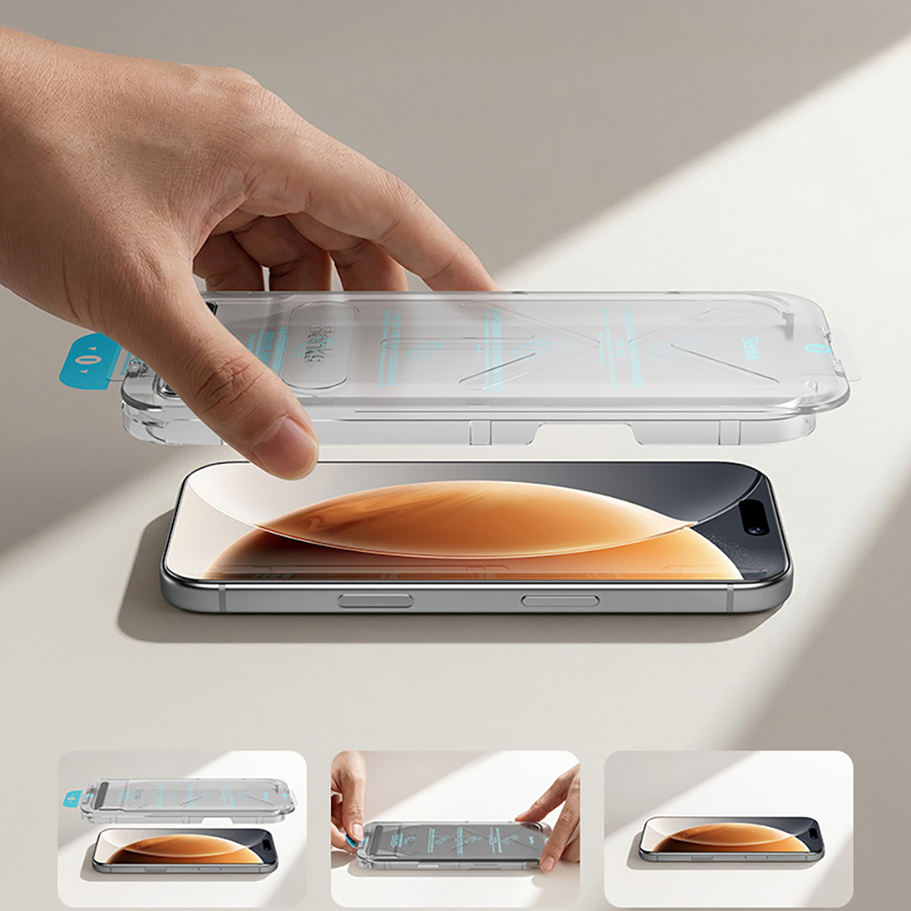 Apple iPhone 17 Pro Max Uyumlu Benks OmniWarrior Privacy Cam Ekran Koruyucu + Kolay Uygulama Aparatlı - 6