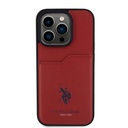 Apple iPhone 15 Pro Uyumlu Kılıf U.S. Polo Assn. Orjinal Lisanslı Baskı Logolu PU Kartlıklı Kapak