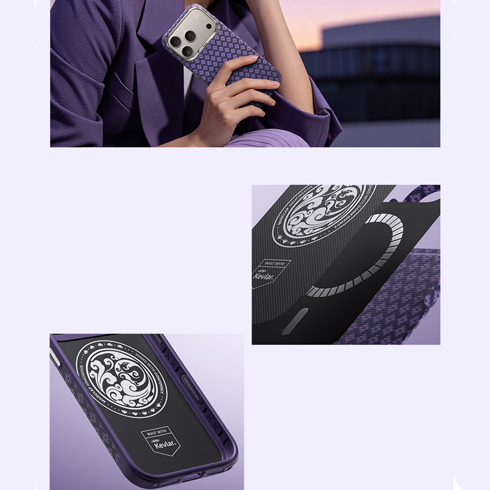 Apple iPhone 17 Pro Max Uyumlu Kılıf M-Safe Şarj Özellikli Benks ArmorPro ArmorEdge X9 Serisi Kevlar Kapak - 3