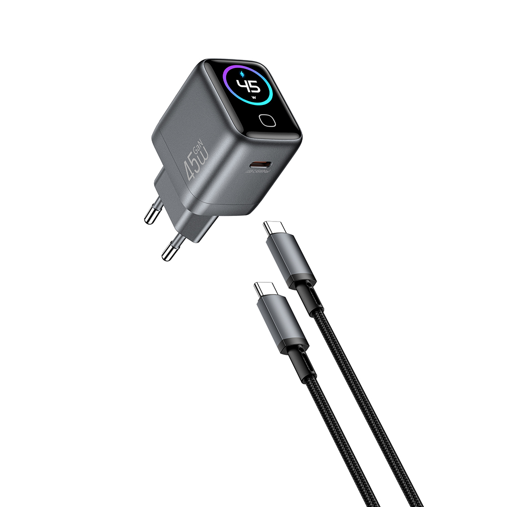Wiwu CHG500 Voyager Serisi GaN Teknolojili PD/QC TFT Göstergeli Hızlı Şarj Başlığı 45W - 2