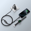 Amazingthing Thunder Pro 7X 100W Apple Watch Serisi Akıllı Saat Wireless 4in1 Type-C PD - Usb Hızlı Şarj Kablosu 1.5M - 6
