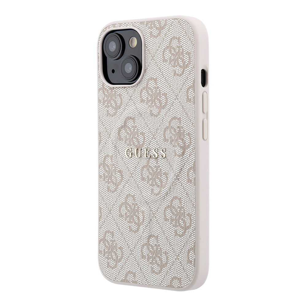 Apple iPhone 15 Uyumlu Kılıf Guess Orjinal Lisanslı M-safe Kabartmalı 4G Desenli Yazı Logolu Kapak - 1