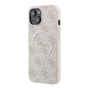 Apple iPhone 15 Uyumlu Kılıf Guess Orjinal Lisanslı M-safe Kabartmalı 4G Desenli Yazı Logolu Kapak - 1