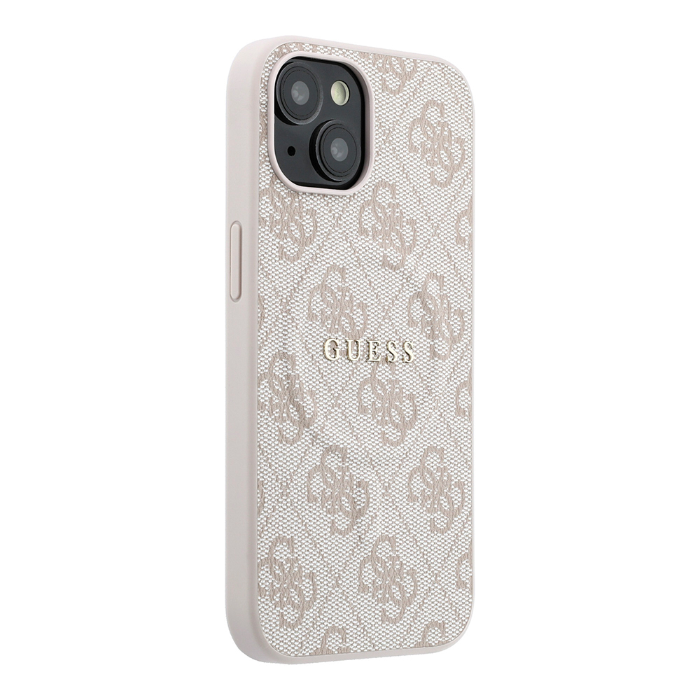 Apple iPhone 15 Uyumlu Kılıf Guess Orjinal Lisanslı M-safe Kabartmalı 4G Desenli Yazı Logolu Kapak - 3