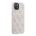 Apple iPhone 15 Uyumlu Kılıf Guess Orjinal Lisanslı M-safe Kabartmalı 4G Desenli Yazı Logolu Kapak - 3