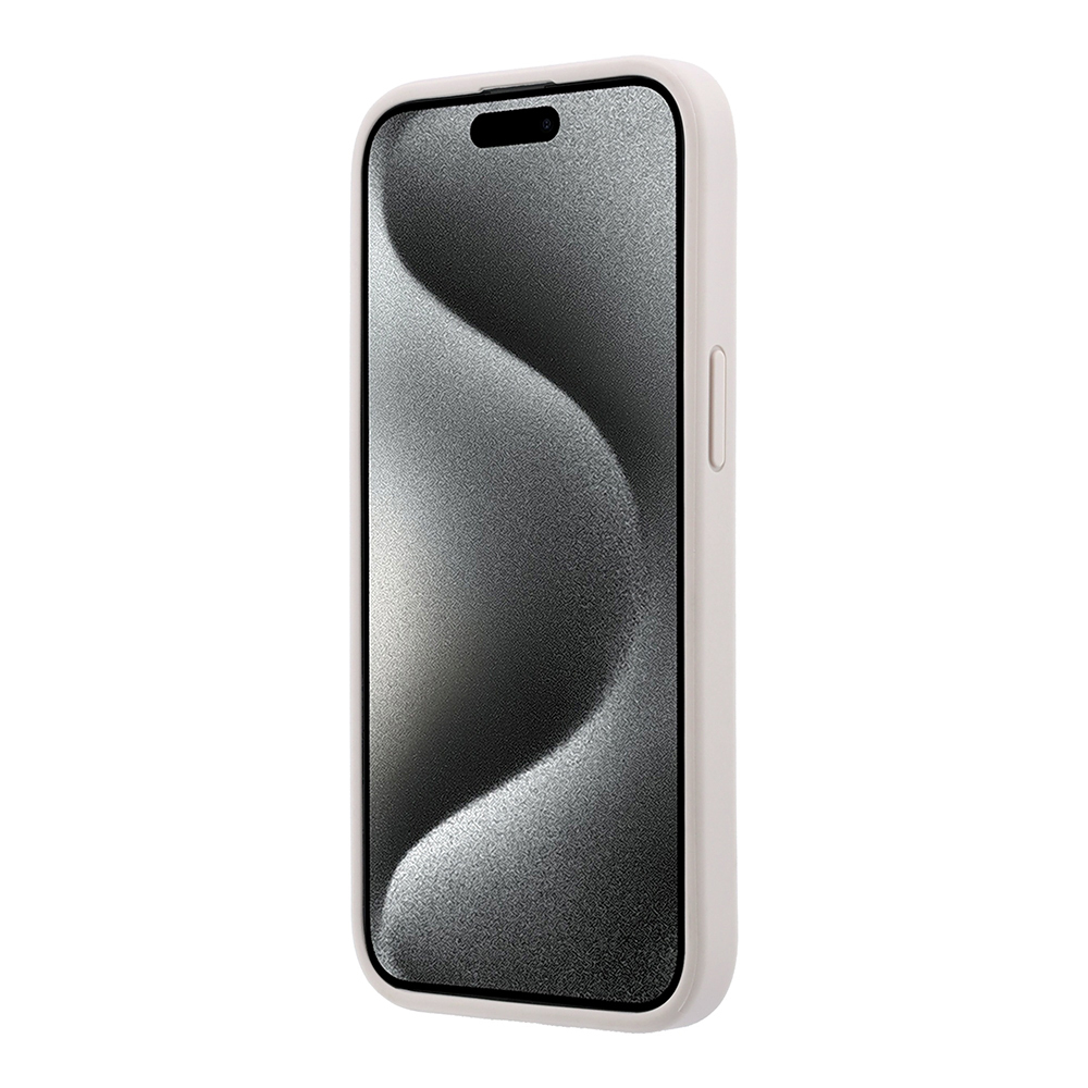 Apple iPhone 15 Uyumlu Kılıf Guess Orjinal Lisanslı M-safe Kabartmalı 4G Desenli Yazı Logolu Kapak - 4