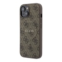 Apple iPhone 15 Uyumlu Kılıf Guess Orjinal Lisanslı M-safe Kabartmalı 4G Desenli Yazı Logolu Kapak - 1