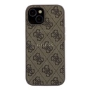 Apple iPhone 15 Uyumlu Kılıf Guess Orjinal Lisanslı M-safe Kabartmalı 4G Desenli Yazı Logolu Kapak - 2