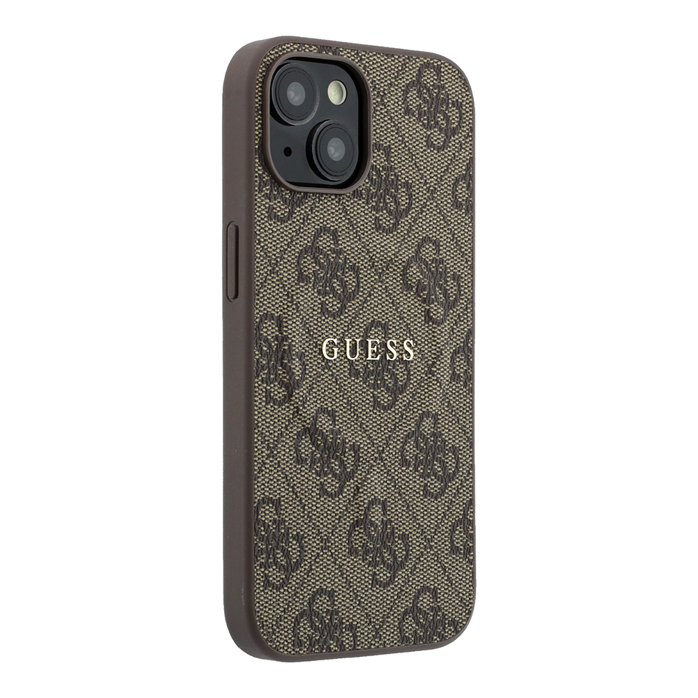 Apple iPhone 15 Uyumlu Kılıf Guess Orjinal Lisanslı M-safe Kabartmalı 4G Desenli Yazı Logolu Kapak - 3