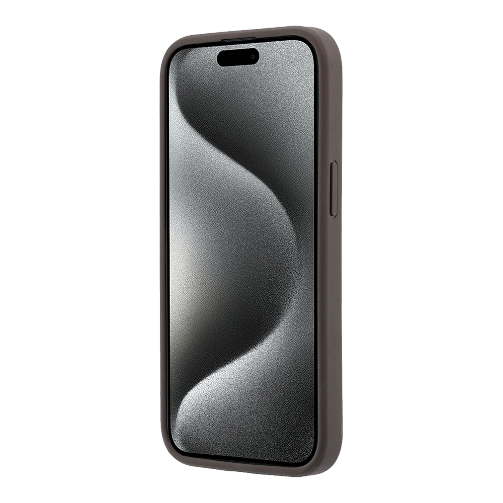 Apple iPhone 15 Uyumlu Kılıf Guess Orjinal Lisanslı M-safe Kabartmalı 4G Desenli Yazı Logolu Kapak - 4
