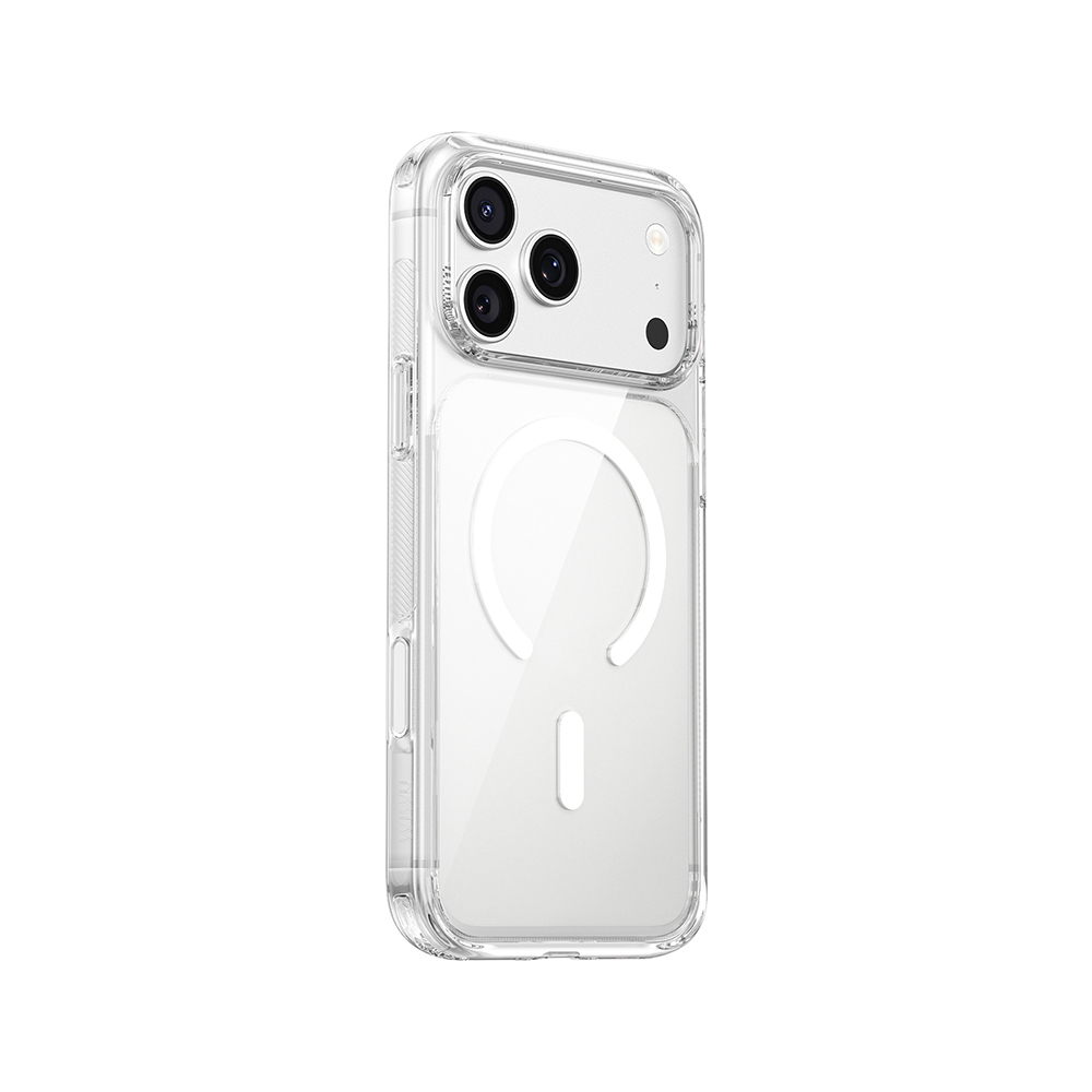 Apple iPhone 17 Pro Uyumlu Kılıf M-safe Şarj Özellikli Wiwu CS-202 Crystal Shield Pro Serisi Anti Yellowing Sert PC Kapak - 6