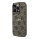Apple iPhone 15 Pro Uyumlu Kılıf Guess Orjinal Lisanslı M-safe Kabartmalı 4G Desenli Yazı Logolu Kapak - 1