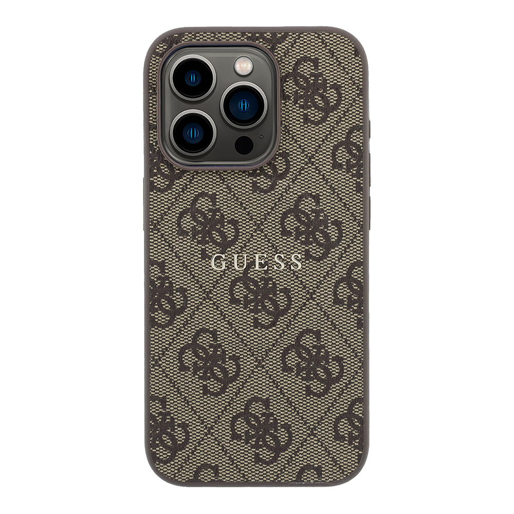 Apple iPhone 15 Pro Uyumlu Kılıf Guess Orjinal Lisanslı M-safe Kabartmalı 4G Desenli Yazı Logolu Kapak - 2