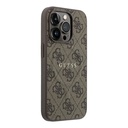 Apple iPhone 15 Pro Uyumlu Kılıf Guess Orjinal Lisanslı M-safe Kabartmalı 4G Desenli Yazı Logolu Kapak - 3