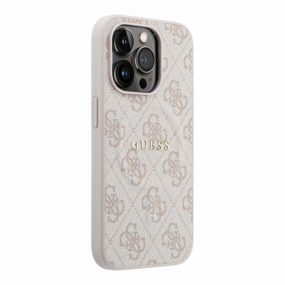 Apple iPhone 15 Pro Uyumlu Kılıf Guess Orjinal Lisanslı M-safe Kabartmalı 4G Desenli Yazı Logolu Kapak - 3