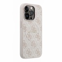 Apple iPhone 15 Pro Uyumlu Kılıf Guess Orjinal Lisanslı M-safe Kabartmalı 4G Desenli Yazı Logolu Kapak - 3