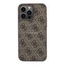 Apple iPhone 15 Pro Max Uyumlu Kılıf Guess Orjinal Lisanslı M-safe Kabartmalı 4G Desenli Yazı Logolu Kapak - 2