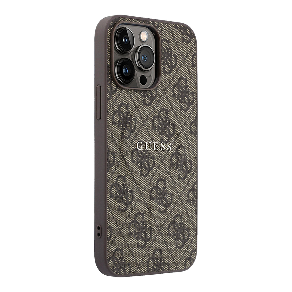 Apple iPhone 15 Pro Max Uyumlu Kılıf Guess Orjinal Lisanslı M-safe Kabartmalı 4G Desenli Yazı Logolu Kapak - 3