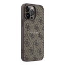 Apple iPhone 15 Pro Max Uyumlu Kılıf Guess Orjinal Lisanslı M-safe Kabartmalı 4G Desenli Yazı Logolu Kapak - 3