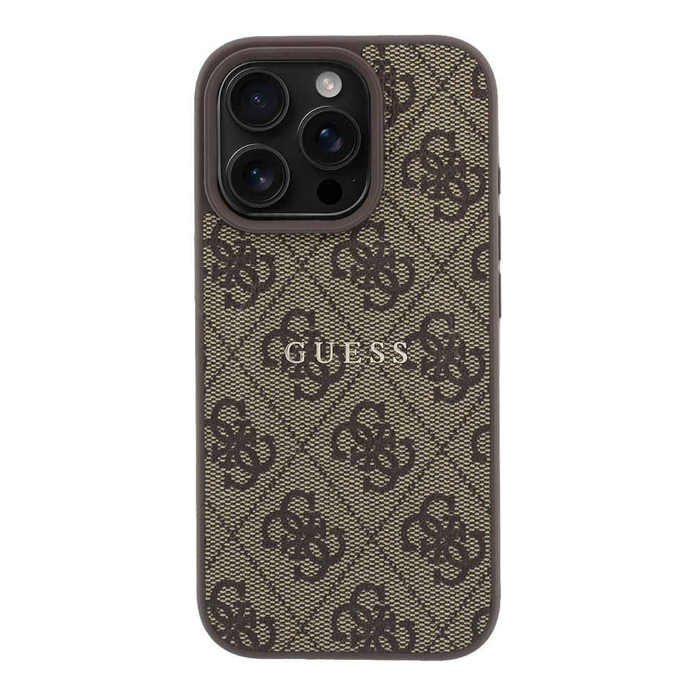 Apple iPhone 16 Pro Uyumlu Kılıf Guess Orjinal Lisanslı M-safe Kabartmalı 4G Desenli Yazı Logolu Kapak - 2