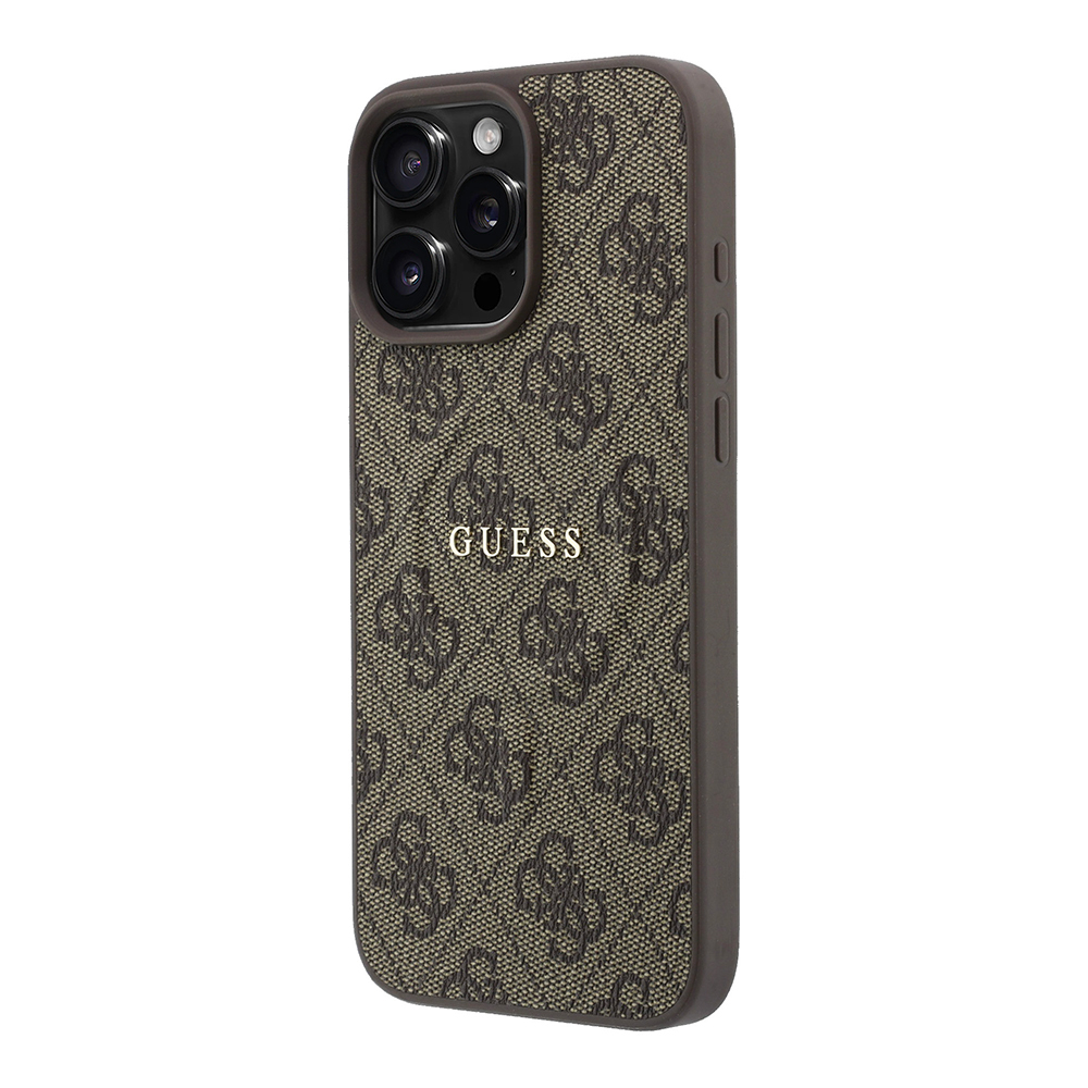 Apple iPhone 16 Pro Max Uyumlu Kılıf Guess Orjinal Lisanslı M-safe Kabartmalı 4G Desenli Yazı Logolu Kapak - 1