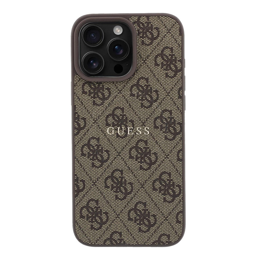 Apple iPhone 16 Pro Max Uyumlu Kılıf Guess Orjinal Lisanslı M-safe Kabartmalı 4G Desenli Yazı Logolu Kapak - 2